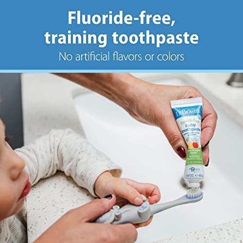 Dr. Brown's Fluoride-Free Baby Toothpaste, Apple Pear, 1.4 oz