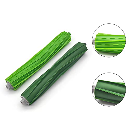 Replacement Rubber Brushes for iRobot Roomba i & E Series - 2 Pack