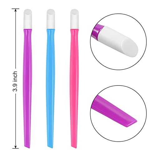 COOLOOK Rubber Nail Cuticle Pusher - 10 Pack Plastic Manicure Tools