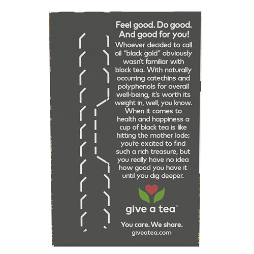 NOW Foods Give a Tea Organic Black Tea 24 Bags | Rich & Robust Caffeine