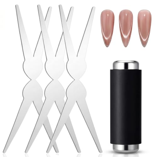 Cat Eye Nail Magnet Set, 4 Pcs French Tip Gel Polish Art Tools