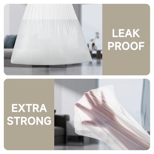 4 Gallon Drawstring Trash Bags - Strong White Bin Liners (60 Count)