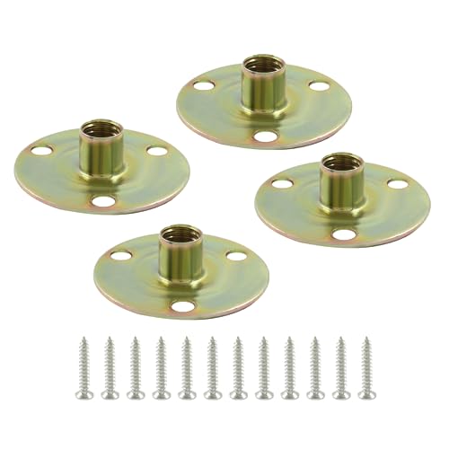 Biaungdo Furniture Leg Mounting Plates - 4 Sets with Bolts & Screws