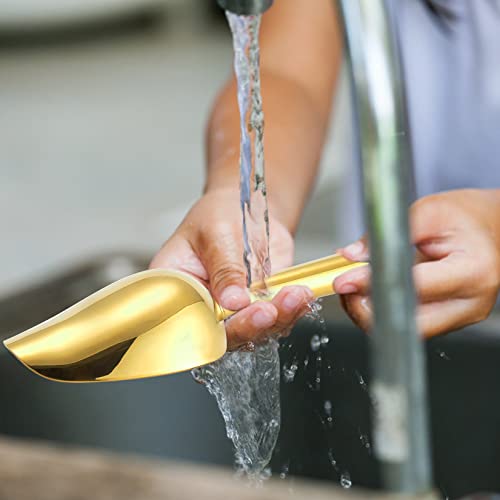 P&P CHEF Gold Stainless Steel Ice Scoop, 6oz Small Food & Candy Scoop