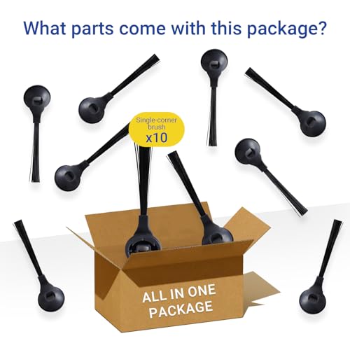 10-Pack Side Brush Replacement Kit for Shark AI Robot Vacuums