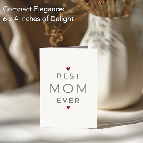 Elegant Mother's Day Card - Best Mom Ever | 4x6 with Envelope