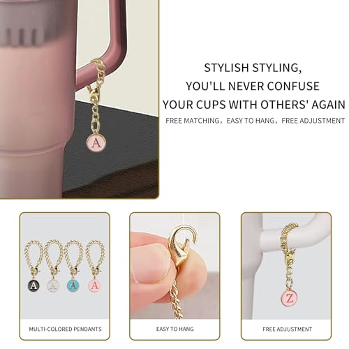 4PCS Stanley Cup Letter Charms for Tumblers - Fits All Handles