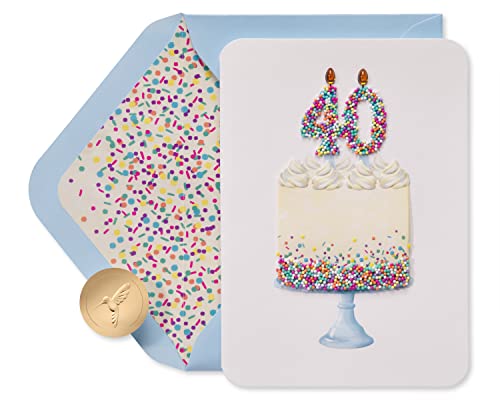 Papyrus 40th Birthday Card - Calls For Celebration Design