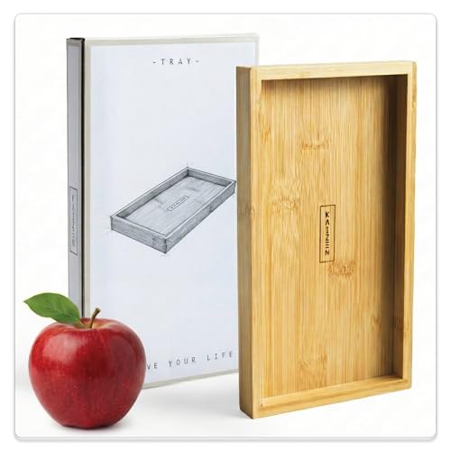 Kaizen Bamboo Utensil Drawer Organizer - Premium Kitchen Storage Tray