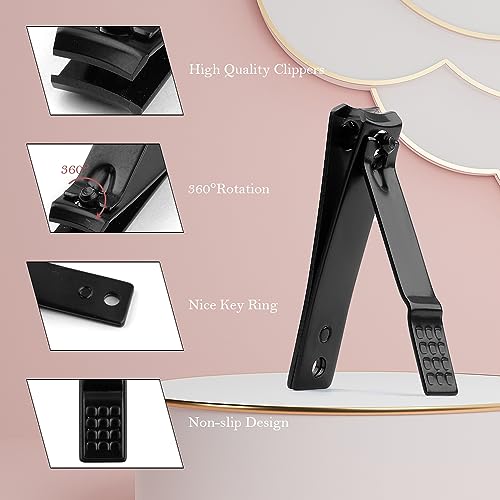 QEYMN Stainless Steel Manicure Set & Grooming Kit - 7-Piece Nail Care Tool