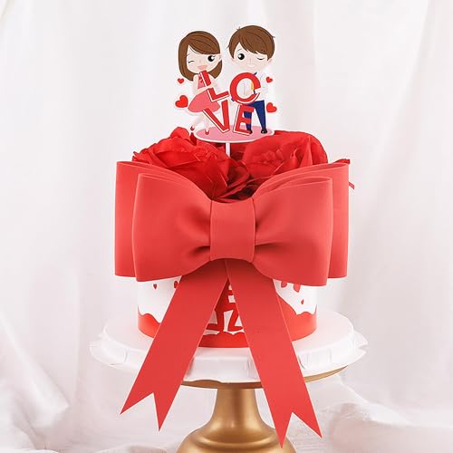 Oversized Red EVA Foam Bow Cake Topper for Birthdays & Parties