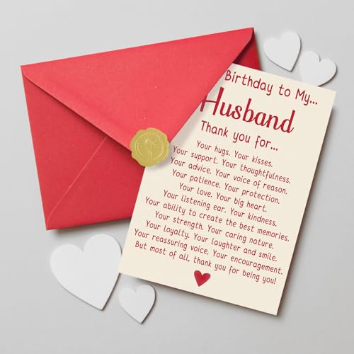 Unique Birthday Card for Husband - Romantic Gift from Wife