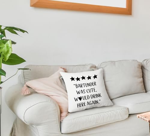 Funny Bartender Pillow Cover 18x18 - Bar-02 - Home Decor