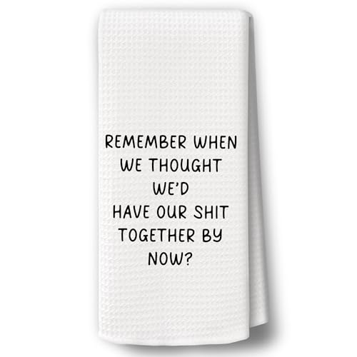 Funny Sarcastic Kitchen Towels - Humorous Dish Towel 16x24