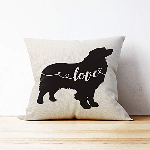 Australian Shepherd Pillow Cover 18x18 - Linen Cushion for Home Decor