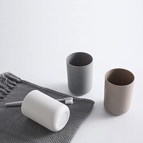 3-Pack Unbreakable Bathroom Tumbler Cups - Reusable Toothbrush Holders