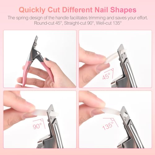 Siyuwuro Professional Acrylic Nail Clipper Stainless Steel False Nail Cutter