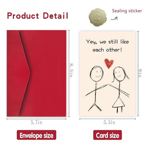 Funny Anniversary Card - We Still Like Each Other - Cute Design
