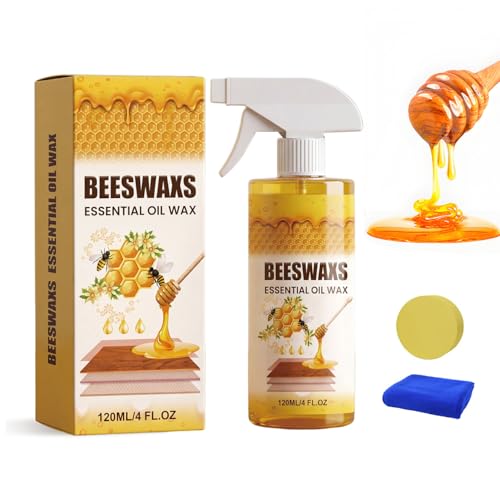 Natural Beeswax Wood Polish Spray - Cleaner & Protector Kit