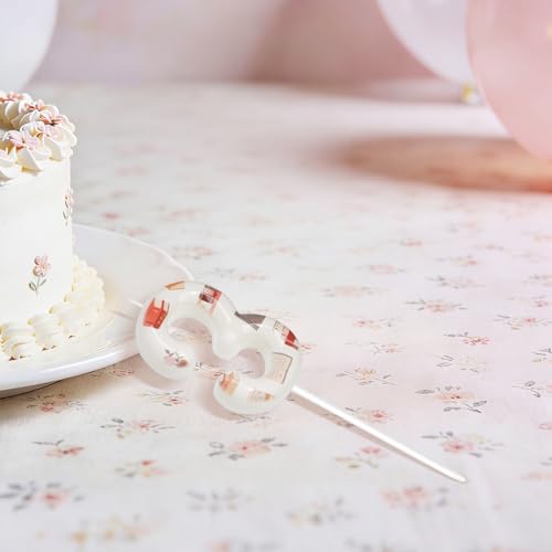 Book Birthday Candle Number 3 - Elegant Cake Topper Decoration