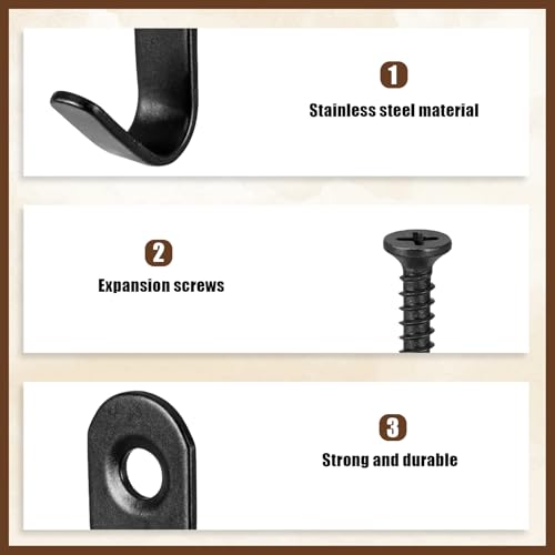 Zelphvt 21 Pack Stainless Steel Wall Hooks with Screws for Kitchen Bathroom Entryway