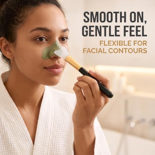 Dual-Use Face Mask Applicator Brush and Mixing Scraper Tool