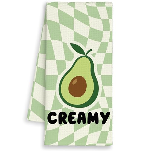 Trendy Green Avocado Kitchen Towels - 16x24in Decorative Hand Towels