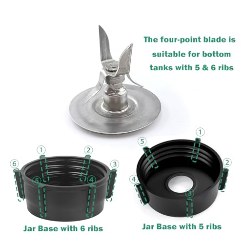 2 Pack Oster Blender Replacement Ice Crusher Blades & Gasket Set