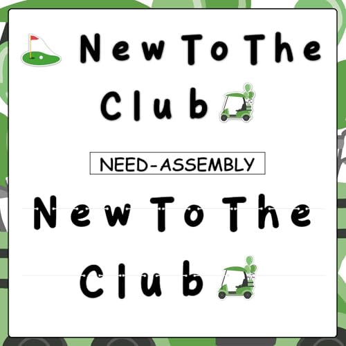 New To The Club Golf Baby Shower Banner - DIY Letter Garland