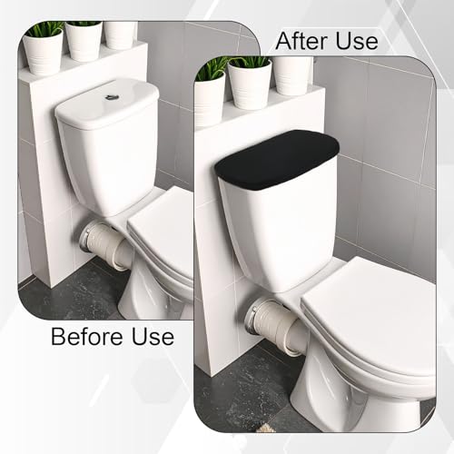 Universal Washable Toilet Tank Lid Cover Set - Soft Fabric, Fits Standard & Elongated Toilets