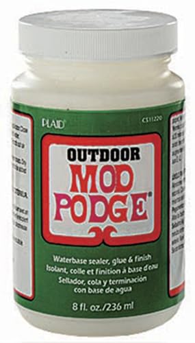 Mod Podge 8-Ounce Waterbase Sealer, Glue & Clear Finish for Outdoor Use