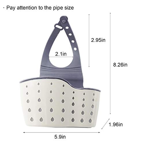 VANVENE Saddle Kitchen Sink Sponge Holder - Off White 1-Pocket Organizer