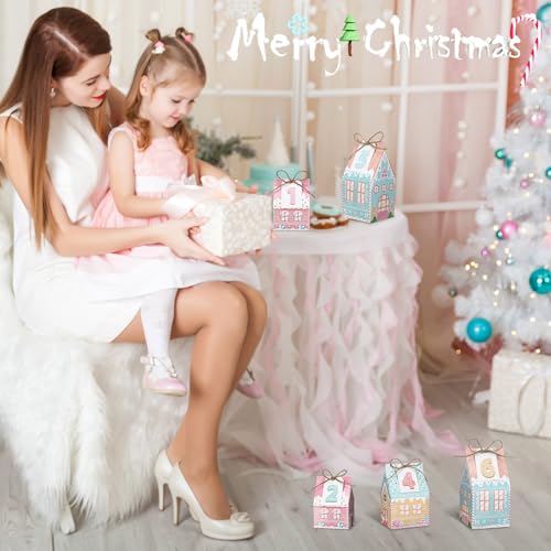 Cute Christmas Advent Calendar Boxes 24 Days Countdown Holiday Decor