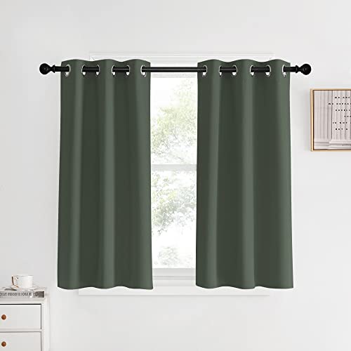 NICETOWN Dark Mallard Blackout Curtain Panels - 34" x 40" - 2 Pack