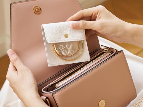Popvibe 6 Pcs Velvet Jewelry Pouches - Travel Storage Bags for Women