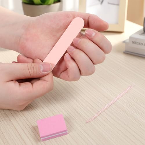 Disposable Manicure Kit 3-Piece Individual Package 24 Sets Pink