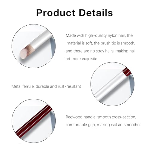 Kootinn Wooden Nail Art Brush Set - 5 Pieces