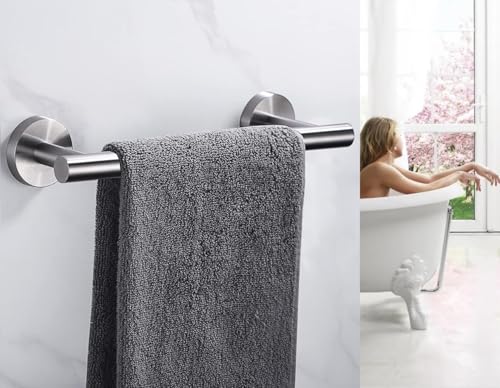 9 Inch Brushed Nickel Towel Bar - Rustproof Stainless Steel Holder