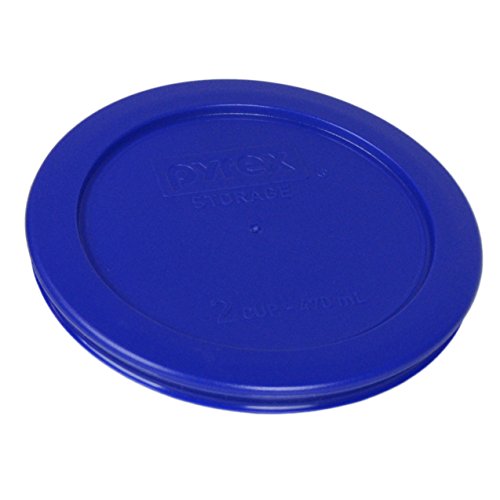 Pyrex 7200-PC 2-Cup Replacement Lids, Cadet Blue, BPA-Free, 2-Pack