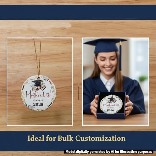 2026 Graduation Ornament - Ceramic Keepsake Gift with Box