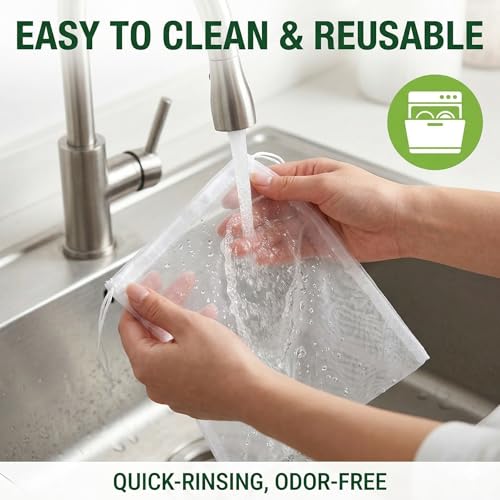 Canumer 12-Pack Nut Milk Bags, 200 Mesh Nylon Strainer Bags 12x8"