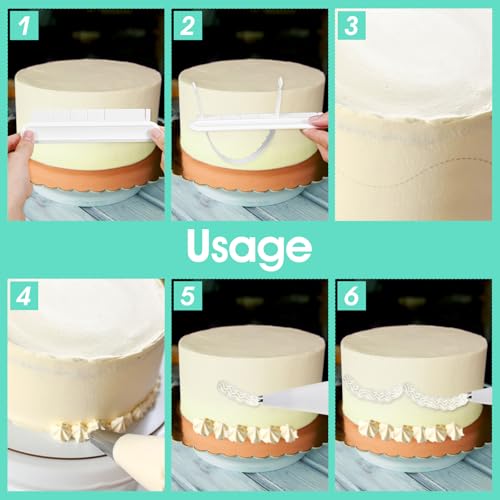 Adjustable Cake Arc Ruler & Fondant Decorating Arch Guide Tool - 2 Set