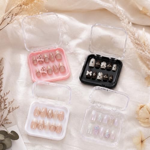 14 Pcs Press On Nail Storage Box Set with Adhesive Tapes for Nail Art