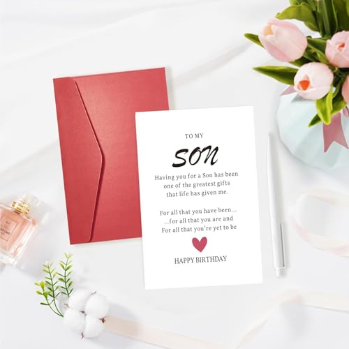 Unique Birthday Card for Son - Heartfelt Gift from Mom & Dad