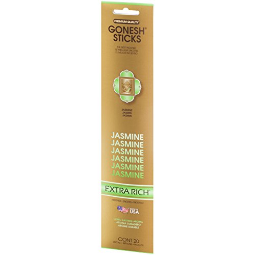 Gonesh Jasmine Extra Rich Incense Sticks - 20 Pack