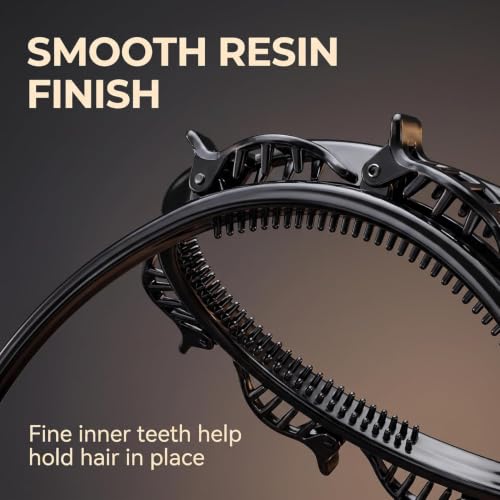 Double Layer Twist Braid Headband with Small Clips 2-Piece Set
