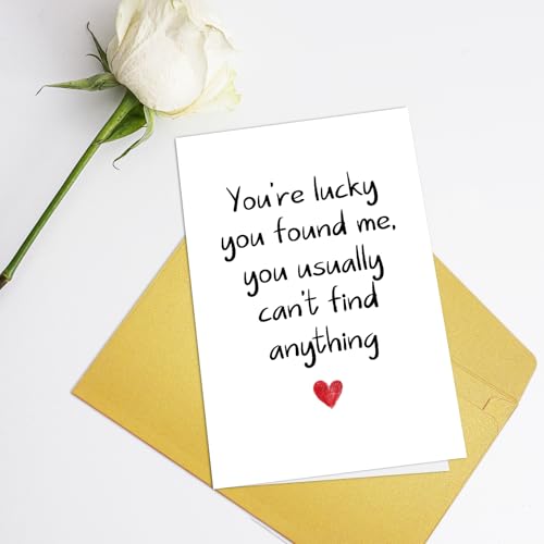 Funny Anniversary Card for Boyfriend or Girlfriend - 8x5.3in