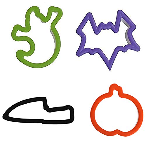 Iconikal Halloween Cookie Cutters Set - 4 Durable Shapes