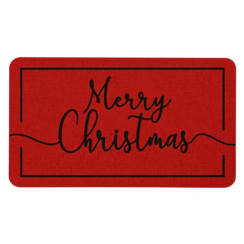 Christmas Welcome Door Mat 30x17 Inch for Home Decor with Non-Slip Backing - Merry Christmas Design - Variation: Christmas-02