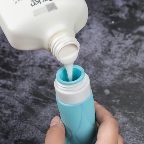 PHOVSUV 5-Pack Leak-Proof TSA Approved Silicone Travel Bottles - 90ml